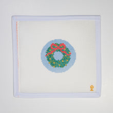 Load image into Gallery viewer, Custom Christmas Wreath Needlepoint Canvas