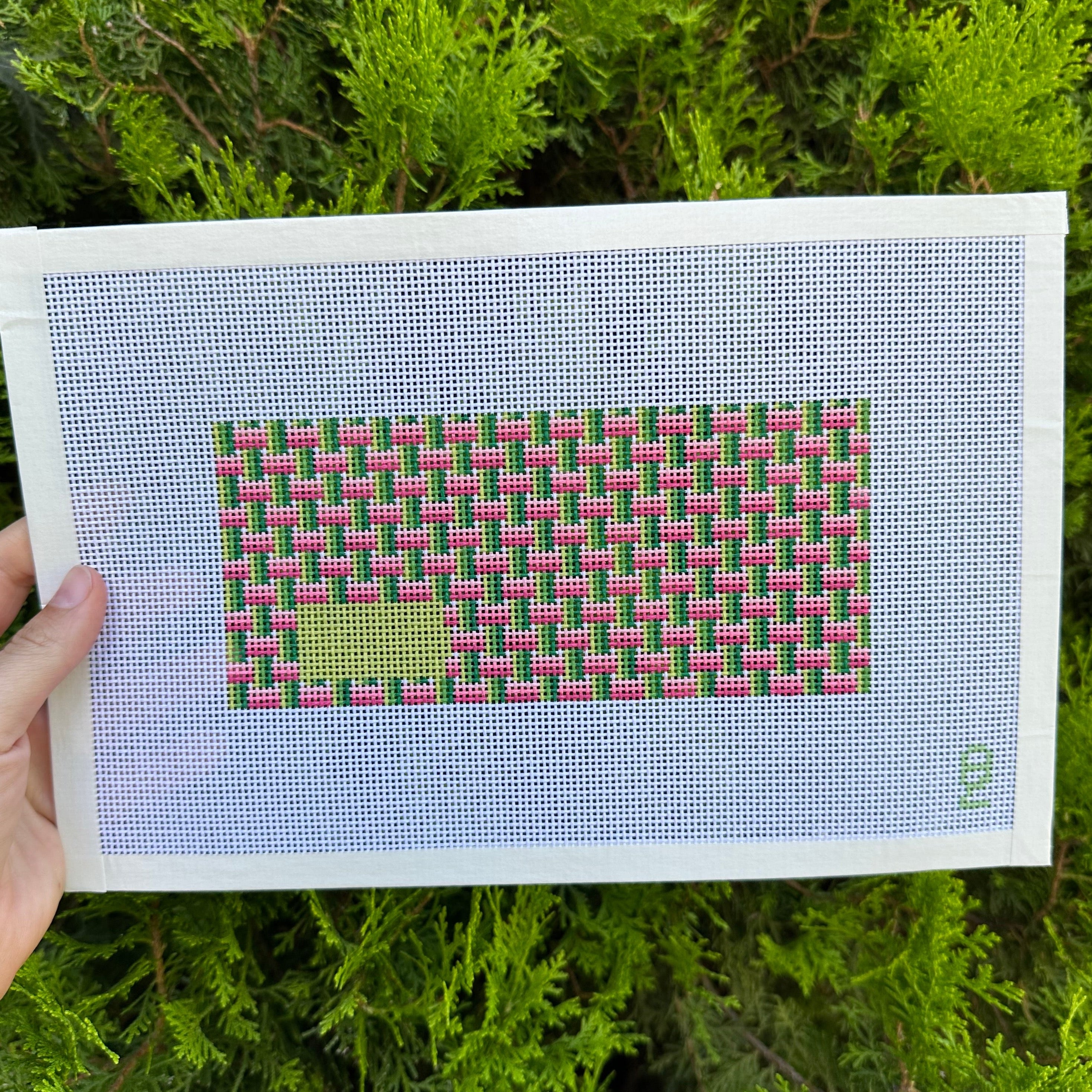 Ombre Basketweave Needlepoint Glasses Case Oz Needle and Thread