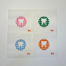 Load image into Gallery viewer, Gingham or Stripe Tooth Needlepoint Ornament