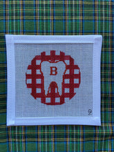 Load image into Gallery viewer, Gingham or Stripe Tooth Needlepoint Ornament