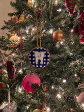 Load image into Gallery viewer, Gingham or Stripe Tooth Needlepoint Ornament