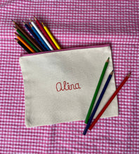 Load image into Gallery viewer, Hand Painted and Embroidered Canvas Pouches