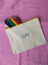 Load image into Gallery viewer, Hand Painted and Embroidered Canvas Pouches