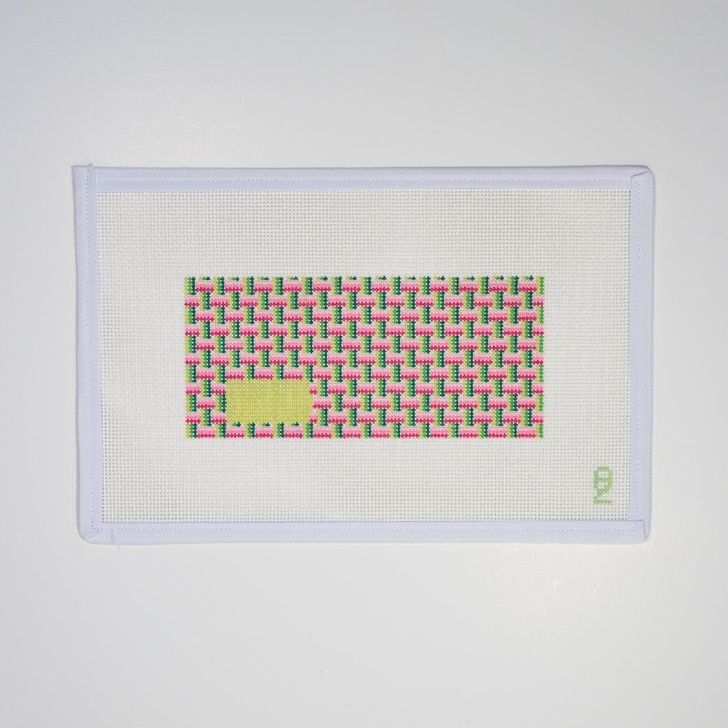 Ombre Basketweave Needlepoint Glasses Case