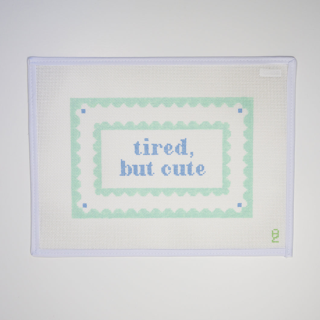 Tired, but Cute Needlepoint Canvas