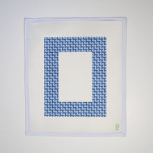 Load image into Gallery viewer, Blue Ombre Basketweave Needlepoint Frame
