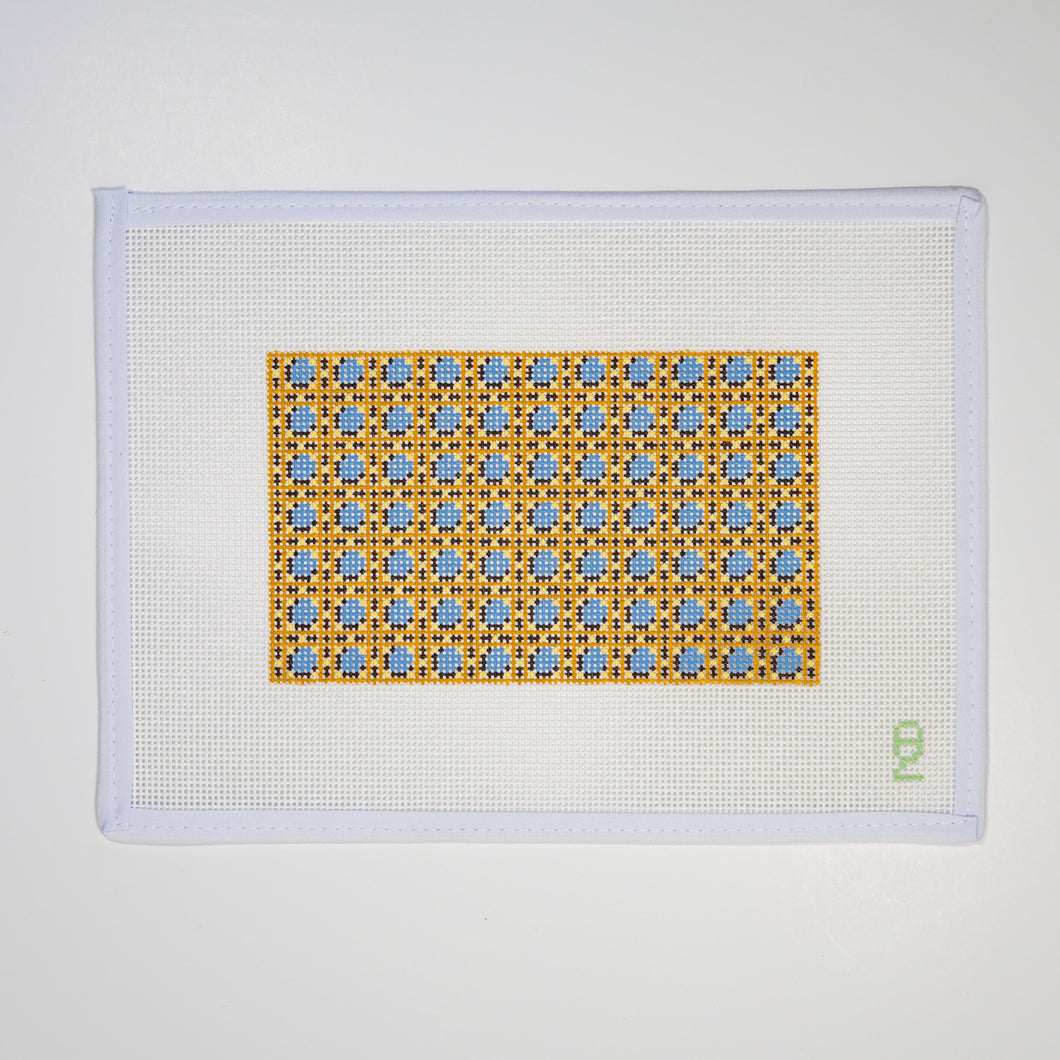 Blue Cane Needlepoint Glasses Case