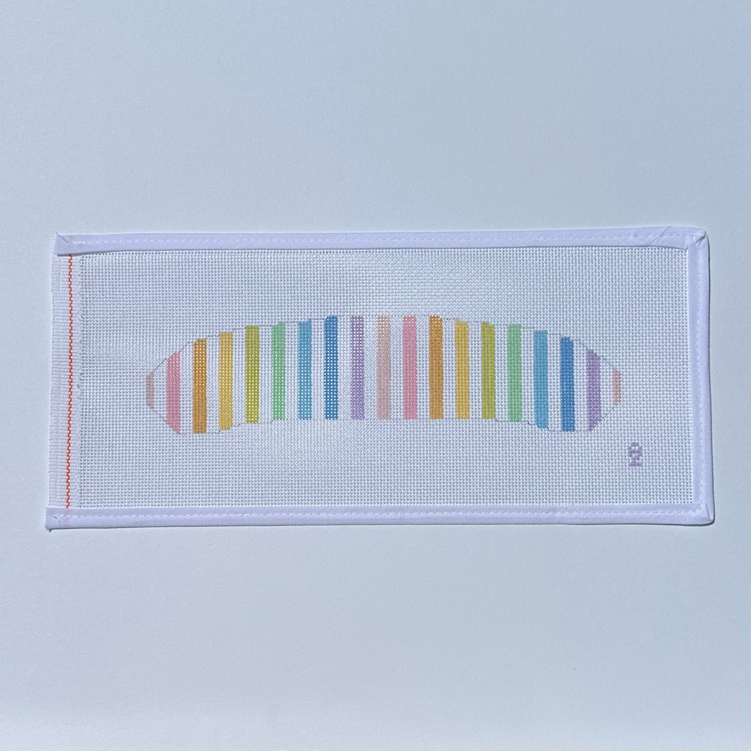 Rainbow Stripe Baby Hanger Needlepoint Canvas - PRE ORDER