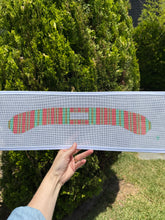 Load image into Gallery viewer, Pink Ticking Stripe Hanger Needlepoint Canvas PRE-ORDER

