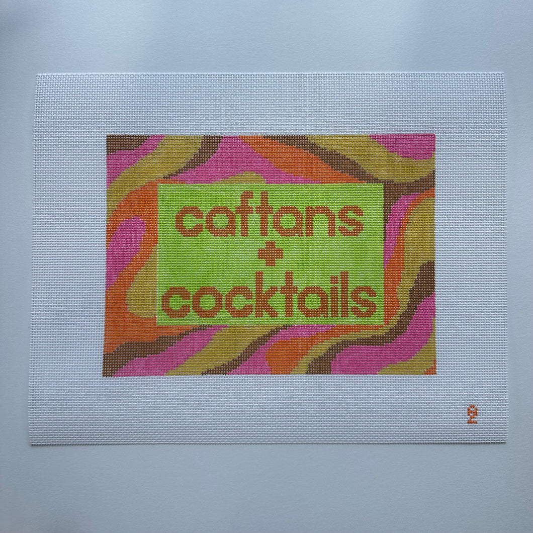 Caftans + Cocktails Needlepoint Canvas
