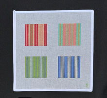 Load image into Gallery viewer, Four Ticking Needlepoint Coasters

