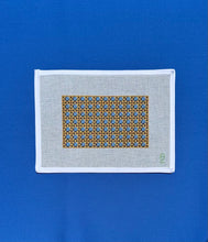Load image into Gallery viewer, Blue Cane Needlepoint Glasses Case
