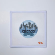 Load image into Gallery viewer, Chicago Retro Travel Needlepoint Ornament
