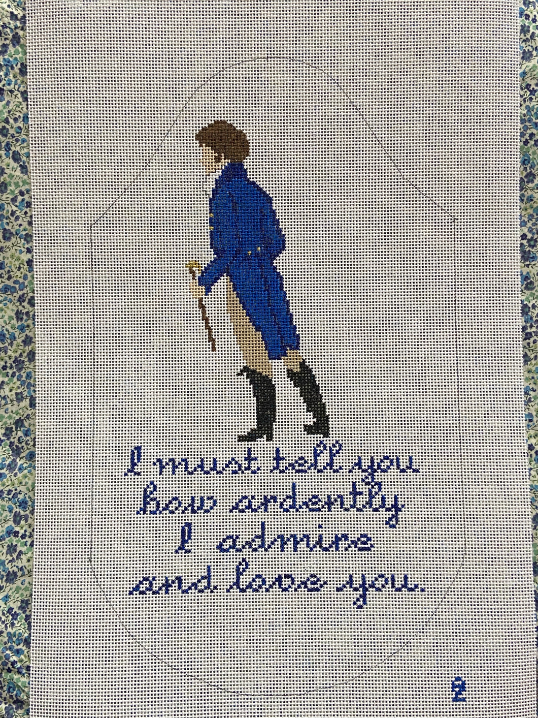 Regency Hot Water Bottle Needlepoint Canvas