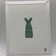 Load image into Gallery viewer, Green Nap Dress Needlepoint Canvas
