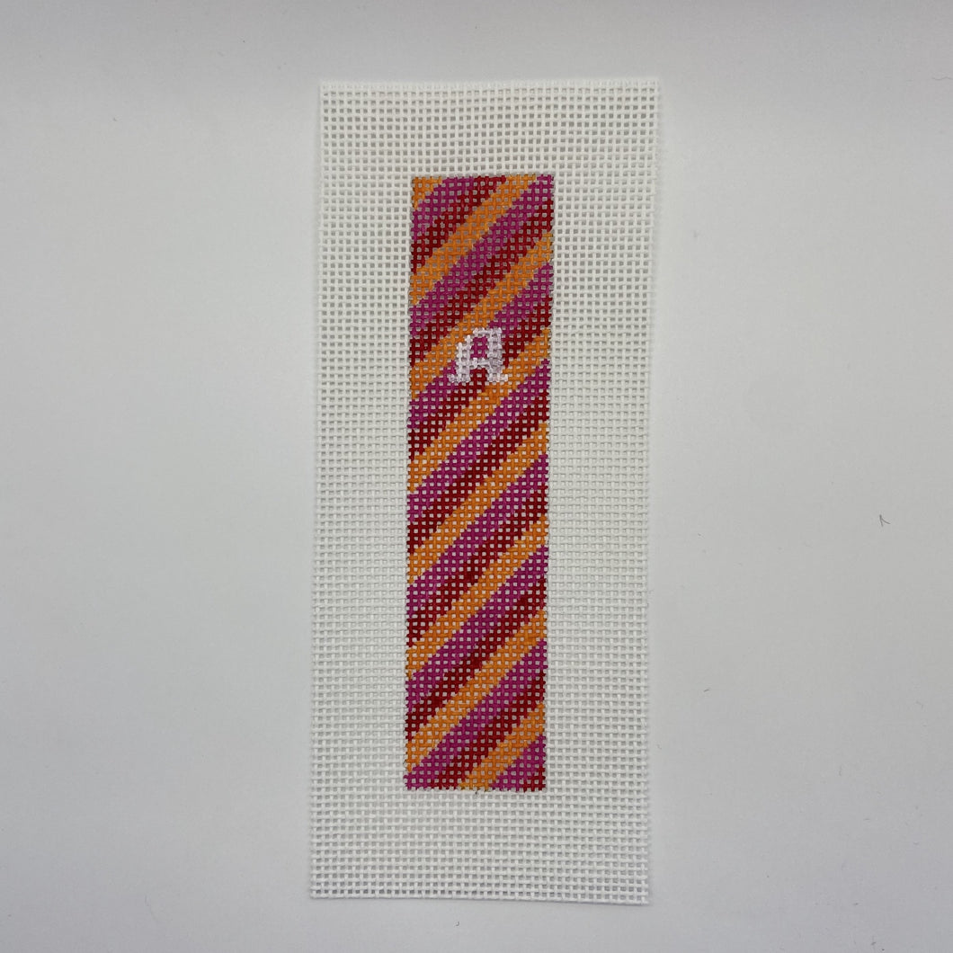 Diagonal Triple Stripe Key Fob