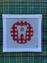 Load image into Gallery viewer, Gingham or Stripe Tooth Needlepoint Ornament
