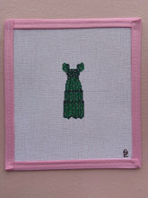 Load image into Gallery viewer, Green Nap Dress Needlepoint Canvas
