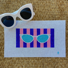 Load image into Gallery viewer, Midge Striped Glasses Case Needlepoint Canvas
